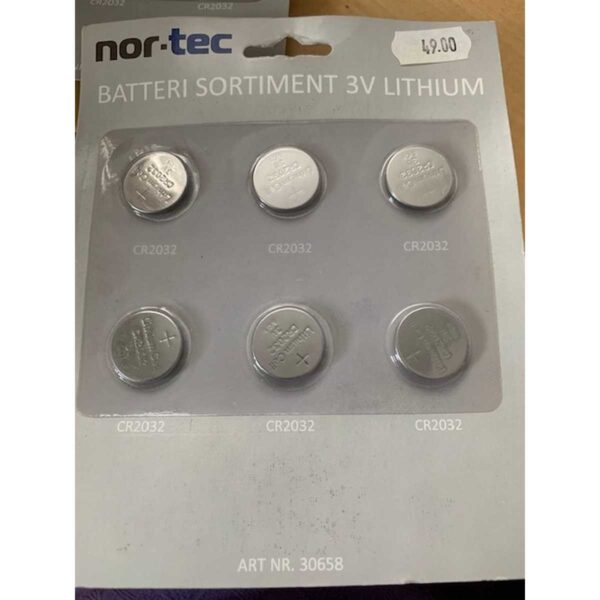 3V Lithium knapcelle batterier CR2032 - 6 pak