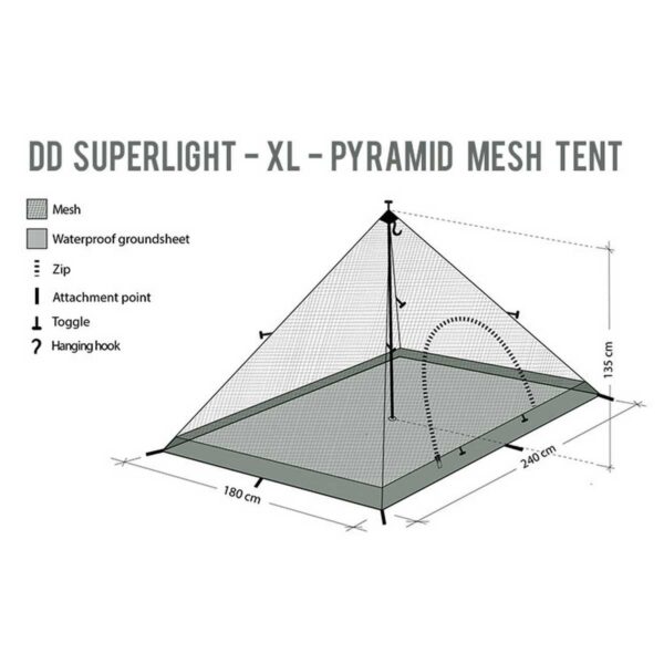 DD Superlight Pyramid Mesh Tent - XL