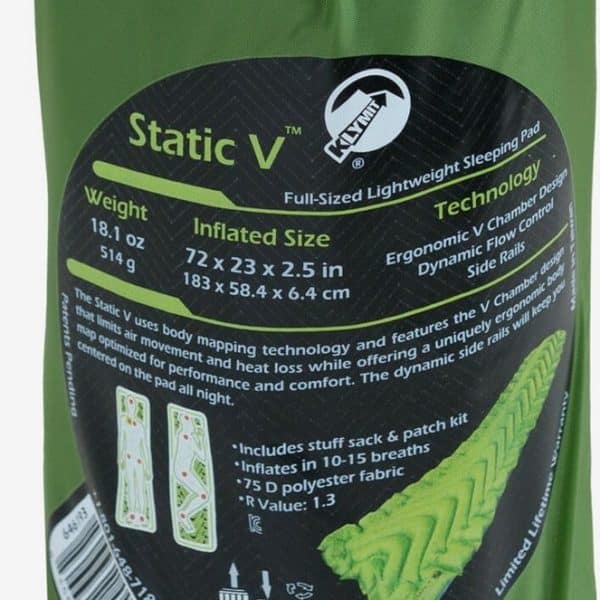 Klymit Static V - Kompakt oppusteligt liggeunderlag