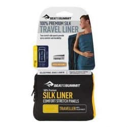 Sea To Summit Silk stretch travel liner - Silkelagenpose med stretch paneler - NAVY