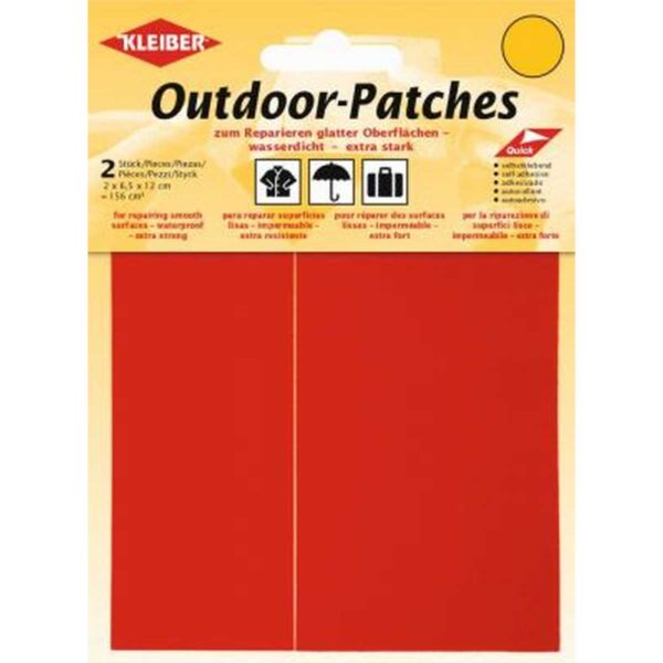 Outdoor Patches til nylon og syntetiske materialer rød
