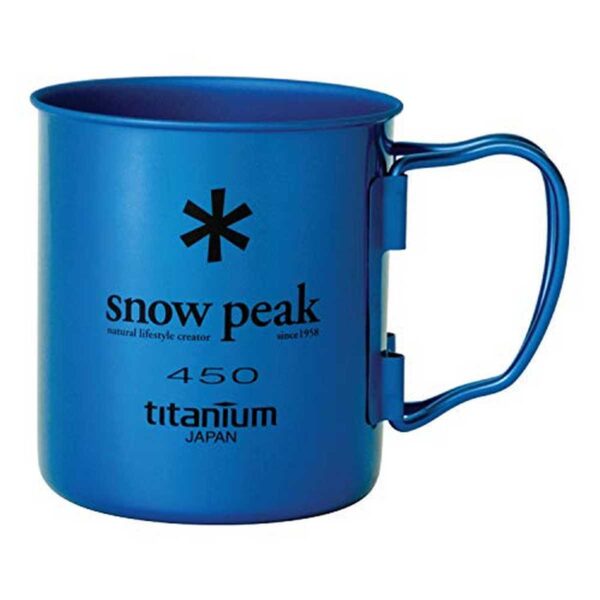 Snow Peak Ti-Single 450 Anodized Cup blue