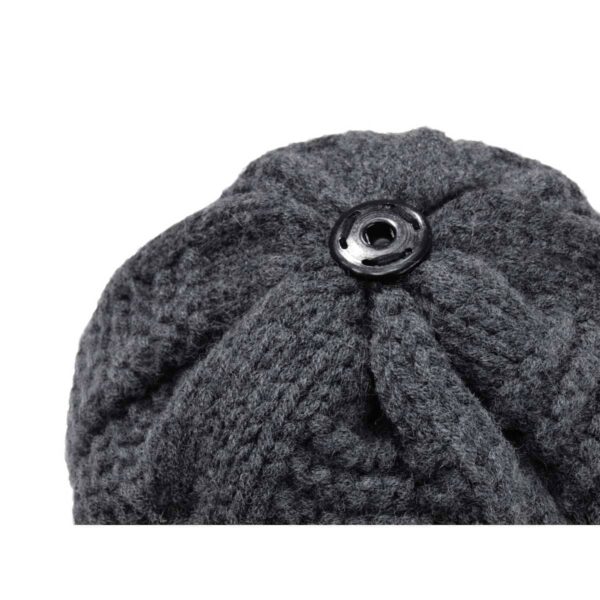 Origins Merino Beanie Bobble - strik hue med trykkvast - Billede 7