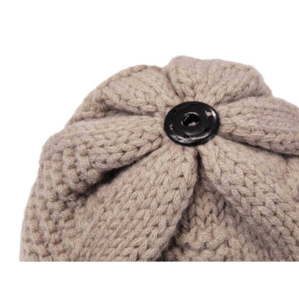 Origins Merino Beanie Bobble - strik hue med trykkvast - Billede 5