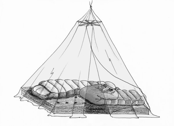 Natures Kegleformet myggenet 2 personer - mesh 850