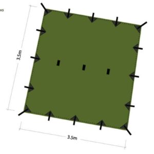 DD Hammocks Tarp 3.5 x 3.5 meter - Forest Green