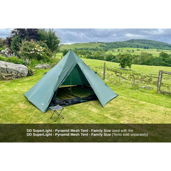 DD Hammocks Superlight Pyramid Mesh Tent - Family Size