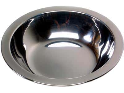 Dyb tallerken - rustfrit stål