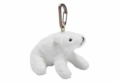 Nordisk - isbjørne nøglering med karabinhage - BRUN