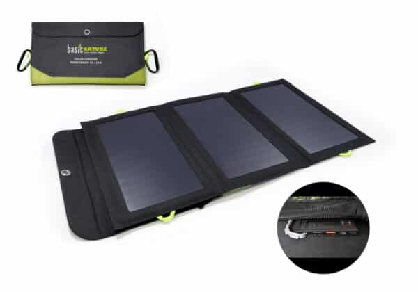 Natures Solar-oplader 5V / 21W - Solceller med powerbank