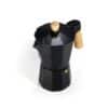 Origins Espresso Maker "Bellanapoli" Sort - 1 kop - Med Træ Håndtag