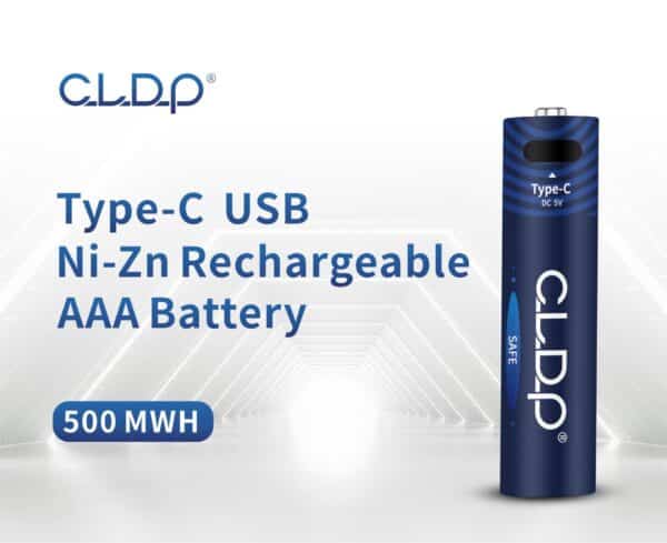 CLDP USB Genopladelige AAA-batterier 1.6V Nizn 500 MWH