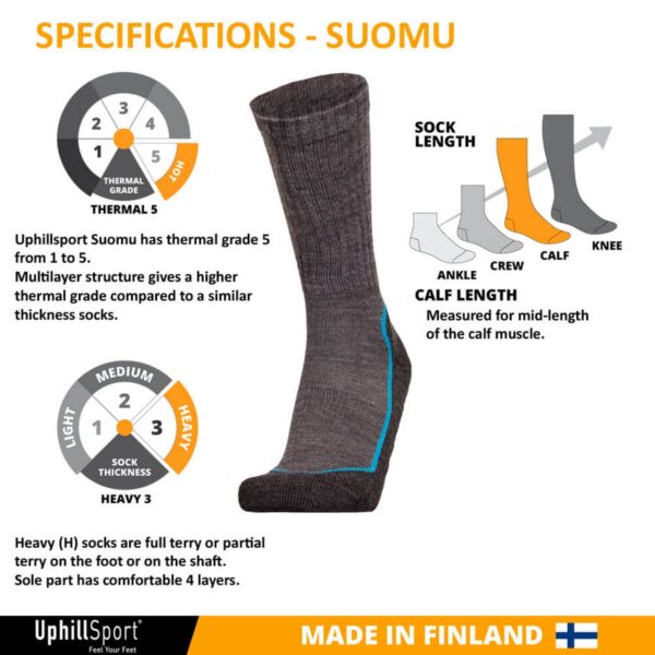 UphillSport SUOMU Med Merinould 4-lags Active H5